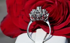14k white gold sz 6.5 ring 1.00ct natural, treated emerald 1890s Italian 4.7gr