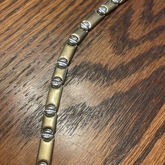 JOAN RIVERS GOLD AND SILVER TONED SCREW TENNIS BRACELET 7” 7230
