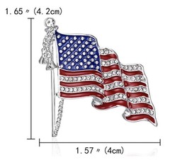 American Flag Brooch 250 Years Anniversary 4th Of July Independent Day Lapel Pin