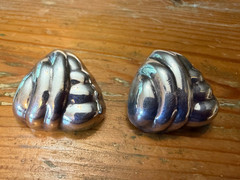 Vintage Large Chunky Sterling Silver Post Earrings Dulce 925 Mexico 18 Grams