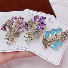 20Pcs Wholesale Brooch Pins Lot Random Rhinestone Crystal Flower Scarf Buckle