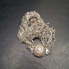 Vintage Multiple Chain Necklace Silver Tone. 17.108