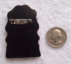 Vintage Wearable Art Fashion Lady Layered Acrylic Pin or Brooch – NOS