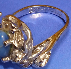 Lab Created Star Sapphire 18kt Gold Plate Vintage Cluster Cocktail Ring – Size 6
