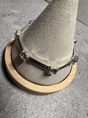 Vintage Silver Tone Marcasite With Rhinestones Bracelet – 8″
