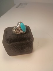 🔥Vintage Sterling Silver Turquoise Ring Size 7.5 Beautiful Priced to Sell 🔥