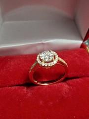 Vintage .65 ct. t.w. Diamond Cluster Ring in 14kt Yellow Gold. Size 7