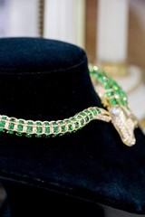 Kenneth Jay Lane 18K Gold Plated Gold Emerald Iconic Emerald Necklace