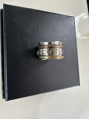 vintage triple tone sterling silver 925 spinner band ring. Size 8