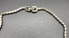 Vintage Marcel Boucher Clear Baguette Ribbon Choker Necklace