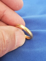 Original 22 KARAT SOLID GOLD Deco Wedding Band Size 7 Anniversary Ring 6.31 Gram