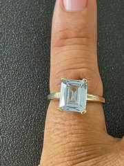 14k Yellow Gold 3.00ct Aquamarine Ring (A14)