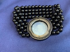 Vtg JTV Stretch Bracelet 6″-8″ Jewelry Interchangeable Magnetic Carved Roses