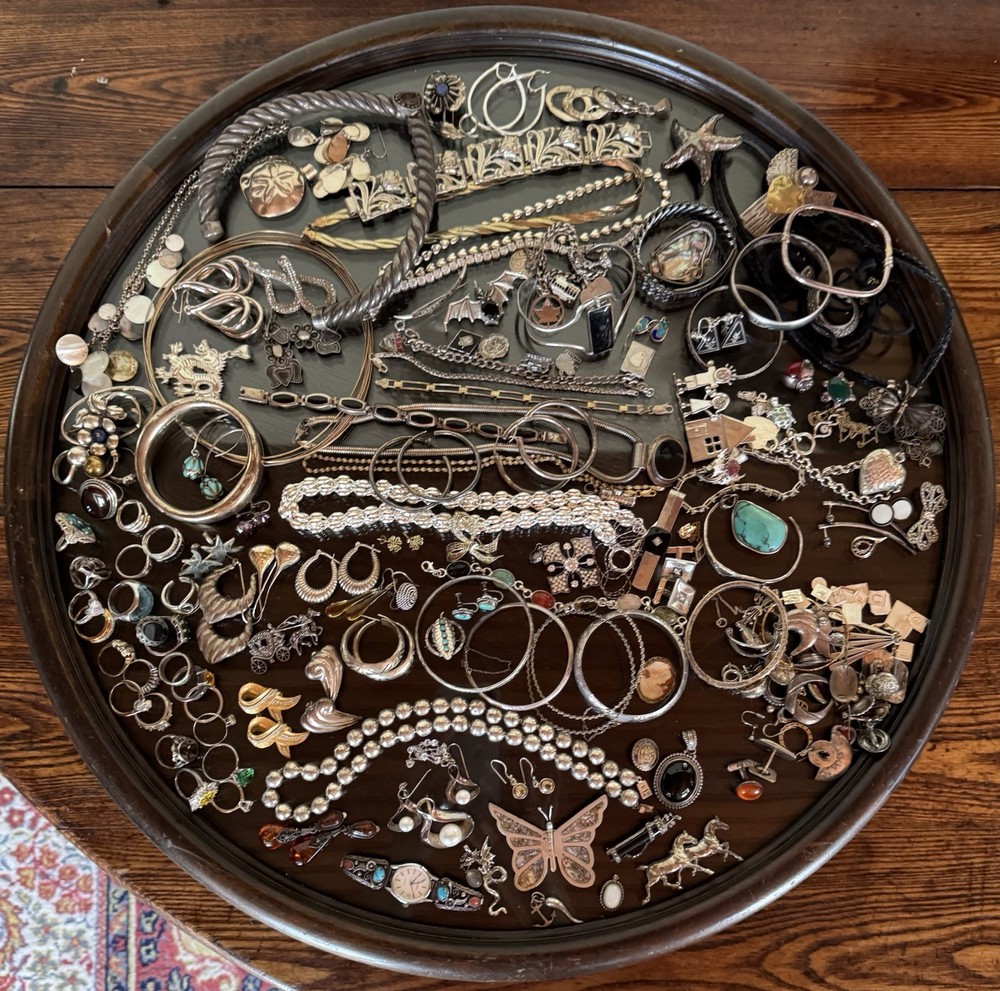 Huge 1,580 Grams VTG Sterling Silver 925 Jewelry Lot Bulk Wear Scrap Repair Sell