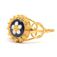 19k Etruscan Revival Daisy Ring