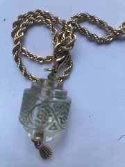 Art Deco Glass vintage Pendant Lucky Charm Talisman Gorgeous Ooak Beauty