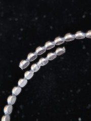 Vintage Beaded STERLING? BRACELET Gothic Hippie Boho Mexican-style .. H1113