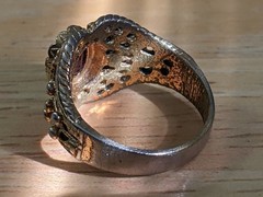 Vintage 1970s-1980s Ring, purple rhinestone