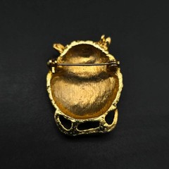 Gold Tone Owl Bird Brooch Rhinestone Eyes Nature Animal Vintage Jewelry
