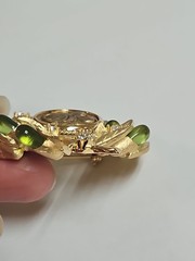 Vtg JBK CAMROSE & KROSS Jaqueline Kennedy Signed JBK USA Greek Coin Brooch