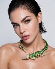 Kenneth Jay Lane 18K Gold Plated Gold Emerald Iconic Emerald Necklace