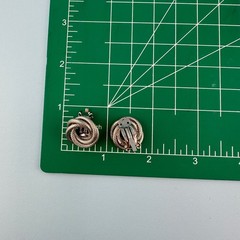 Vintage Twist Knot Clip On Earrings Lot Gold Silver Tone Textured Some Signed