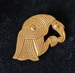 Kalevala Koru Bronze Vintage Bird Raven Eagle Viking Antique Brooch Pin Finland