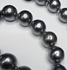 VTG CHANEL Grey Gripoix Pearl Sautoir Necklace Early 90s READ DESCRIPTION AS-IS