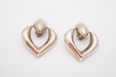 Vintage Sterling Silver 925 Clip On Earrings