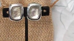 Vintage Francesca Romana Clip Earrings Signed Italian-Brazilian 80’s Designer!