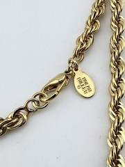 NOLAN MILLER GOLDTONE RHINESTONE “DE MEDICI” PENDANT 34” NECKLACE K750D