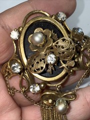 Brooch Pendant Earrings Set Victorian Antique 100 Years Old Read Description