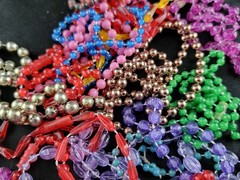 Bead Necklace Costume Parade Mardi Gras Party Various Colors & Length Vintage