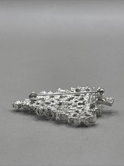 Vintage EISENBERG ICE Rhinestone & Pearl Christmas Tree Pin, 1 Stone Missing