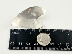 Vintage E Dragsted Denmark Sterling Silver Modernist Heart Pin Brooch 12g 2 Inch