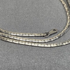 Vintage Silver Tone Necklace Signed Korea 24″ Spring Ring Closure