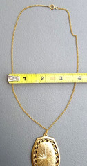 Vintage Mid Century Gold Tone Starburst Statement Pendant Necklace 17.75 Award