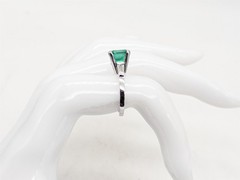 Vintage 1950s $8000 3.50ct AAA+++ Colombian Emerald Diamond Platinum Ring 6g