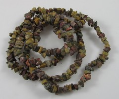 Vintage Unpolished Nugget Irregular Shaped Stone Quartz Browns Beaded Necklace