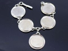 Vintage 1929 Buffalo Nickel Bracelet Handcrafted Silver Tone Mounts