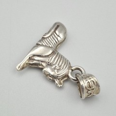 Vintage 925 Sterling Silver Double Sided Egyptian Great Sphinx of Giza Pendant