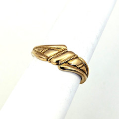 Vintage Luxury RING Silver 925 with Gilding -size: 9US (19mm) | Ukraine | #95