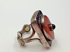 Michael Boyd Ring Statement Artisan Modern Wearable Art Sterling Size 5.5