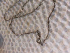 Woman’s Vintage Sterling Silver Necklace With Pink Quartz Pendant Signed 925