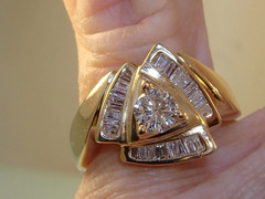 2.0Ct Round Cut created Diamond Band Engagement Ring 14K Yellow Gold Plated Ring