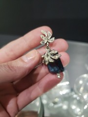 Clip on Screw back Earrings & Brooch pin Crystal faux pearl vtg ALL SIGNED “BSK”
