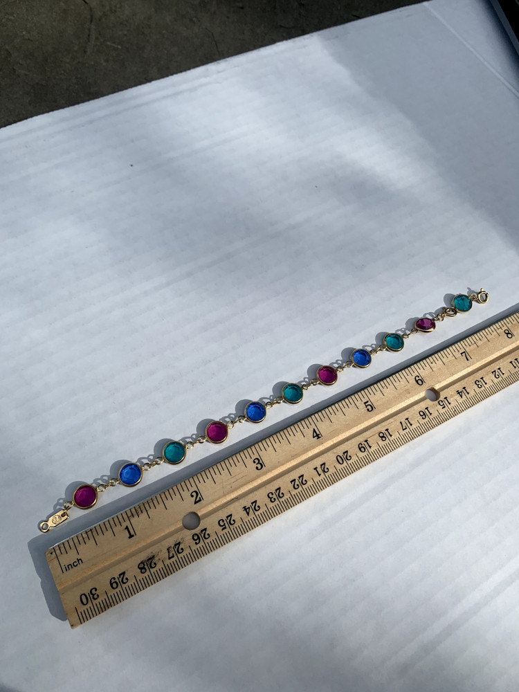 YOU CHOOSE Vintage Swarovski Goldtone Crystal Linked Bracelet Various READ