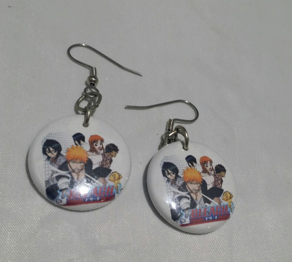 Manga Anime Bleach Button French Hook Pierced Earrings