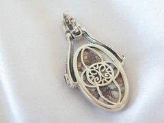 Huge Sterling Silver 925 White Horse Cable Joya Judy Crowell Enhancer Pendant