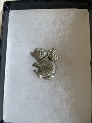 Hobo Possum Silver Tone Pin Tack Back